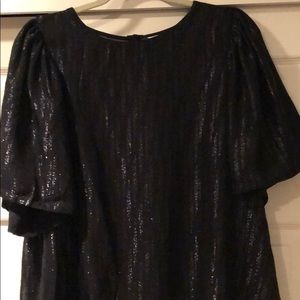 Black shimmer bell sleeve beautiful top